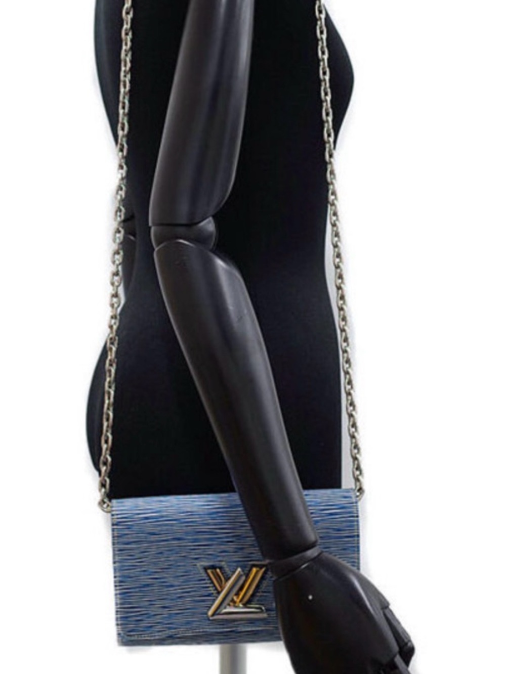 Louis Vuitton Blue Epi Twist Chain Shoulder Bag with Two-Tone LV - Picture 3 of 5